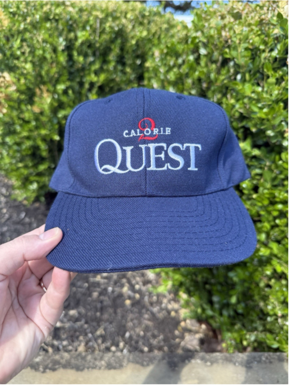 VTG Seagrams 2 Calorie Quest Soft Drink Snapback Baseball Cap Hat Retro Wool